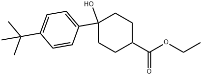 Ethyl 4-[4-(1,1-dimethylethyl)phenyl]-4-hydroxycyclohexanecarboxylate Structure