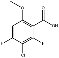 3-chloro-2,4-difluoro-6-methoxybenzoic acid Structure