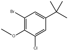 1-bromo-5-(tert-butyl)-3-chloro-2-methoxybenzene Structure