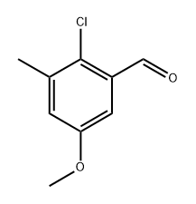 2-chloro-5-methoxy-3-methylbenzaldehyde Structure