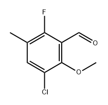 3-chloro-6-fluoro-2-methoxy-5-methylbenzaldehyde Structure