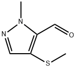 1-Methyl-4-(methylthio)-1H-pyrazole-5-carbaldehyde Structure