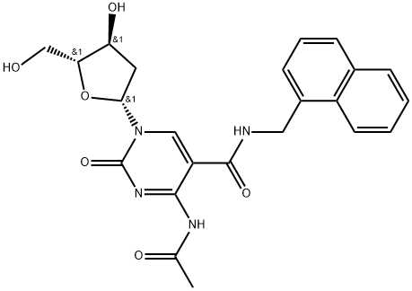 N-Acetyl-2′-deoxy-5-[[(1-naphthalenylmethyl)amino]carbonyl]cytidine Structure