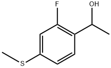 Benzenemethanol, 2-fluoro-α-methyl-4-(methylthio)- Structure