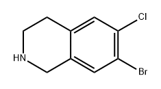 7-bromo-6-chloro-1,2,3,4-tetrahydroisoquinoline Structure