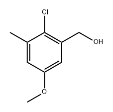 (2-chloro-5-methoxy-3-methylphenyl)methanol Structure