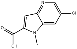 6-chloro-1-methyl-1H-pyrrolo[3,2-b]pyridine-2-carboxylic acid Structure