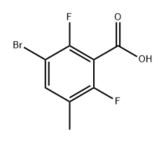 3-bromo-2,6-difluoro-5-methylbenzoic acid Structure