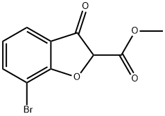 2-Benzofurancarboxylic acid, 7-bromo-2,3-dihydro-3-oxo-, methyl ester 구조식 이미지