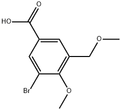 3-Bromo-4-methoxy-5-(methoxymethyl)benzoic acid Structure