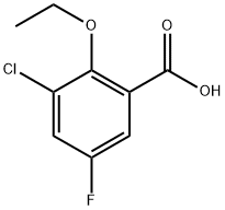 3-chloro-2-ethoxy-5-fluorobenzoic acid Structure