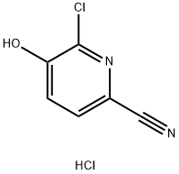 2-Pyridinecarbonitrile, 6-chloro-5-hydroxy-, hydrochloride (1:1) Structure