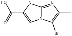 5-bromo-6-methylimidazo[2,1-b]thiazole-2-carboxylic acid Structure