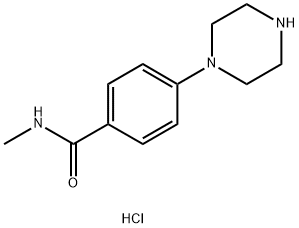 N-Methyl-4-(piperazin-1-yl)benzamide dihydrochloride 구조식 이미지