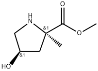 methyl (2R,4R)-4-hydroxy-2-methylpyrrolidine-2-carboxylate 구조식 이미지