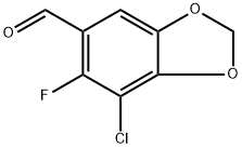 7-chloro-6-fluorobenzo[d][1,3]dioxole-5-carbaldehyde Structure