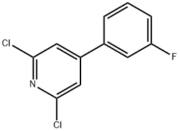 2,6-Dichloro-4-(3-fluorophenyl)pyridine Structure