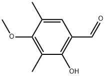 Benzaldehyde, 2-hydroxy-4-methoxy-3,5-dimethyl- Structure