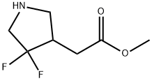 methyl2-(4,4-difluoropyrrolidin-3-yl)acetate Structure