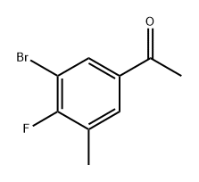 1-(3-Bromo-4-fluoro-5-methylphenyl)ethanone Structure