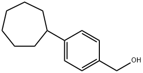 (4-cycloheptylphenyl)methanol Structure