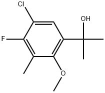 5-Chloro-4-fluoro-2-methoxy-α,α,3-trimethylbenzenemethanol Structure