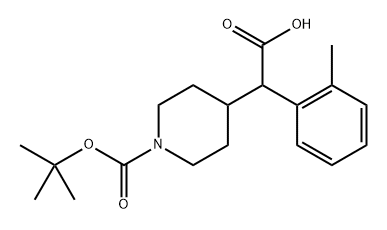 4-Piperidineacetic acid, 1-[(1,1-dimethylethoxy)carbonyl]-α-(2-methylphenyl)- Structure