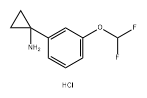 1-[3-(difluoromethoxy)phenyl]cyclopropan-1-amine hydrochloride Structure