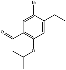 5-bromo-4-ethyl-2-isopropoxybenzaldehyde Structure