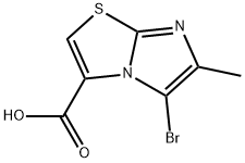 5-bromo-6-methylimidazo[2,1-b]thiazole-3-carboxylic acid 구조식 이미지