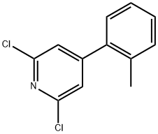 Pyridine, 2,6-dichloro-4-(2-methylphenyl)- Structure