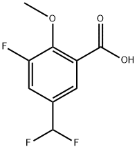 5-(difluoromethyl)-3-fluoro-2-methoxybenzoic acid Structure