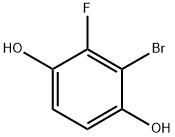 2-bromo-3-fluorobenzene-1,4-diol Structure