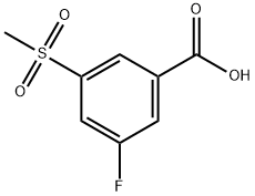 Benzoic acid, 3-fluoro-5-(methylsulfonyl)- Structure