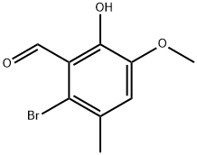 2-Bromo-6-hydroxy-5-methoxy-3-methylbenzaldehyde Structure