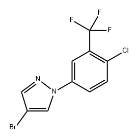 4-Bromo-1-(4-chloro-3-(trifluoromethyl)phenyl)-1H-pyrazole Structure