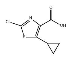 2-Chloro-5-cyclopropylthiazole-4-carboxylic acid 구조식 이미지