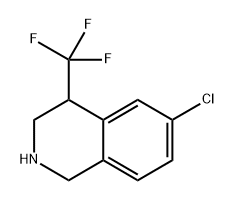 6-chloro-4-(trifluoromethyl)-1,2,3,4-tetrahydroisoquinoline 구조식 이미지