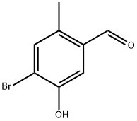 4-bromo-5-hydroxy-2-methylbenzaldehyde Structure