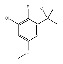 2-(3-Chloro-2-fluoro-5-methoxyphenyl)propan-2-ol Structure