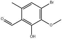 4-Bromo-2-hydroxy-3-methoxy-6-methylbenzaldehyde 구조식 이미지