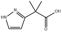 1H-Pyrazole-3-acetic acid, α,α-dimethyl- 구조식 이미지