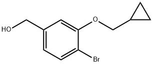 (4-bromo-3-(cyclopropylmethoxy)phenyl)methanol Structure