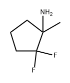 2,2-Difluoro-1-methyl-cyclopentylamine Structure