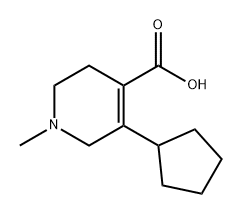 5-cyclopentyl-1-methyl-1,2,3,6-tetrahydropyridine4-carboxylic acid Structure