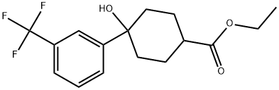 Ethyl 4-hydroxy-4-[3-(trifluoromethyl)phenyl]cyclohexanecarboxylate Structure