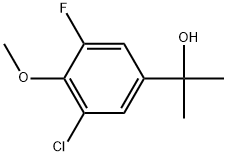 3-Chloro-5-fluoro-4-methoxy-α,α-dimethylbenzenemethanol Structure