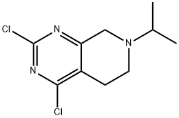 2,4-Dichloro-5,6,7,8-tetrahydro-7-(1-methylethyl)pyrido[3,4-d]pyrimidine 구조식 이미지