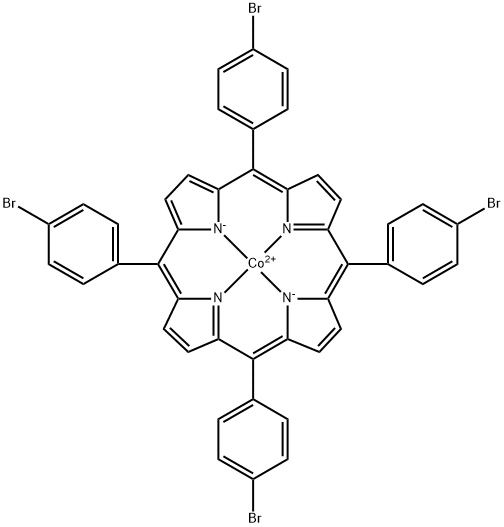 Cobalt, [5,10,15,20-tetrakis(4-bromophenyl)-21H,23H-porphinato(2-)-κN21,κN22,κN23,κN24]-, (SP-4-1)- Structure
