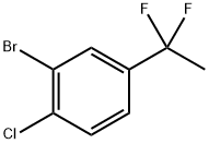 2-Bromo-1-chloro-4-(1,1-difluoroethyl)benzene 구조식 이미지